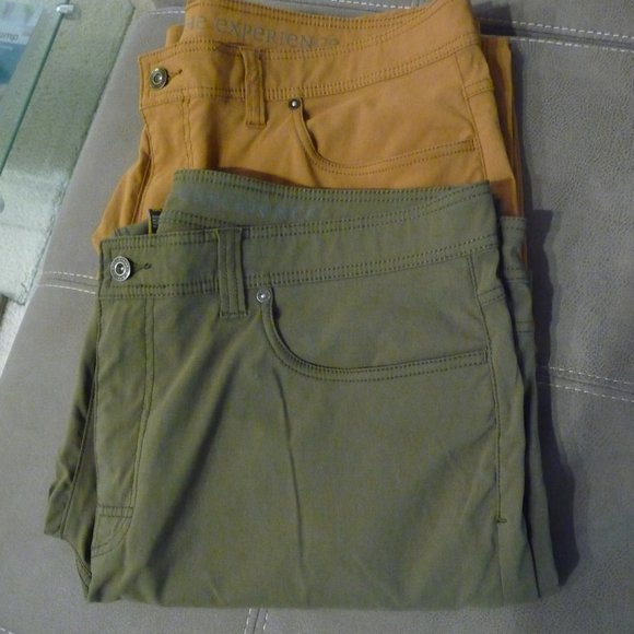 Prana Other - PRANA BREATHE SLIM FIT BROWN/GREEN OUTDOOR HIGHKING ATHLEISURE MAN PANTS  40/30